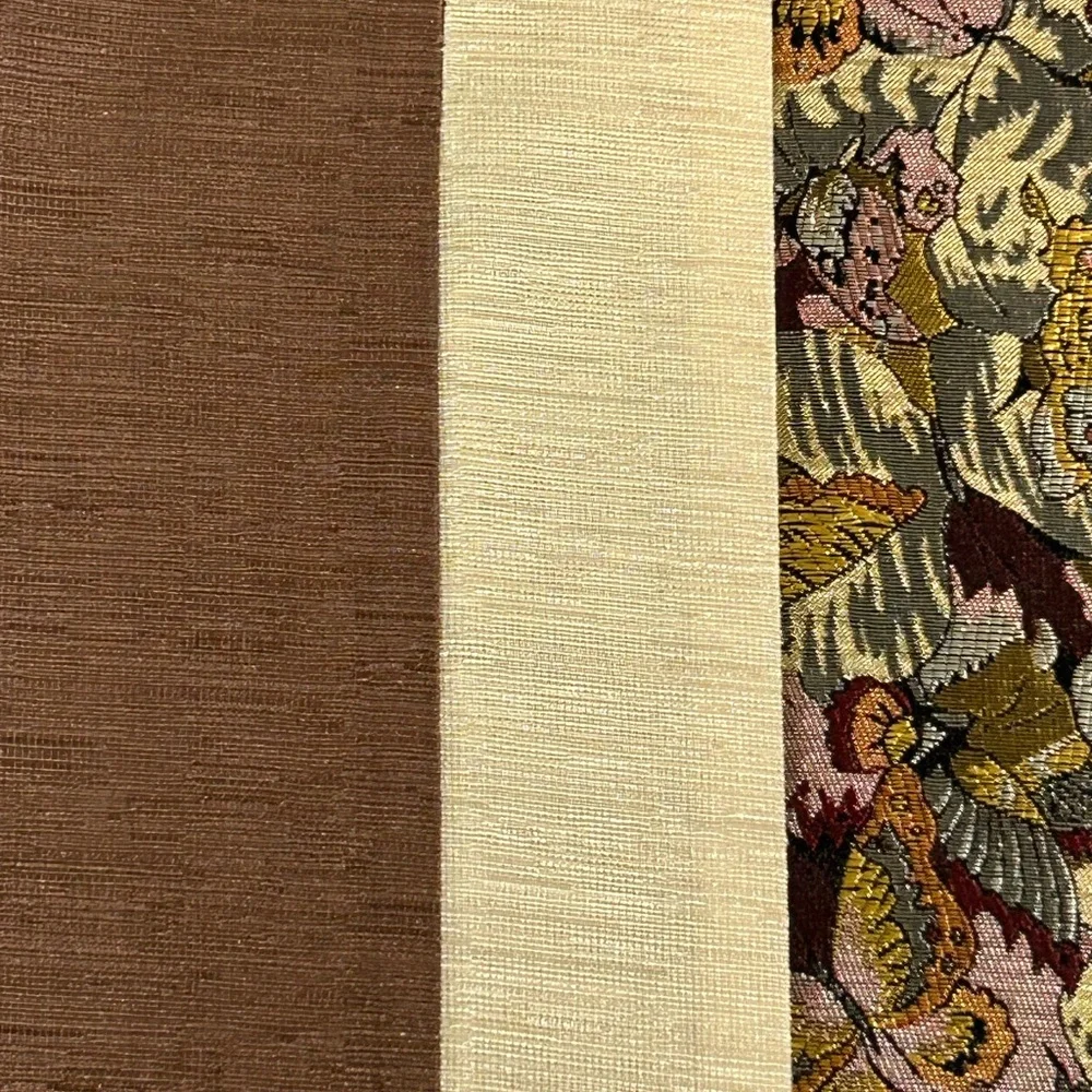 Handmade Silk Brocade Tablecloth – Shiny Jacquard Butterfly Art Textile